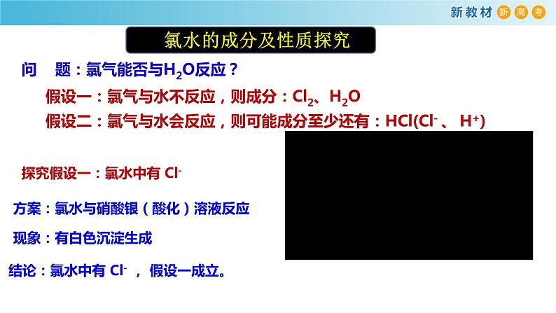 高一化学同步教学课堂 人教版2019必修第一册 2.2.2 氯水的成分、氯离子的检验课件PPT04