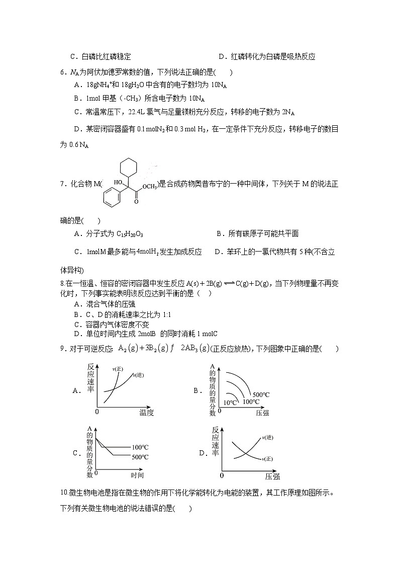 四川省凉山州宁南中学2023-2024学年高二上学期第一次月考化学试题第2页