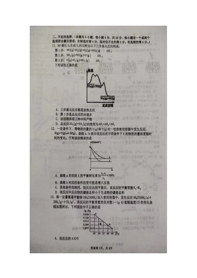 山东省临沂市临沭第一中学2023-2024学年高二上学期10月月考化学试题第3页