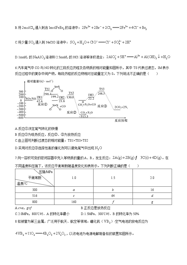 2024湖南省师大附中高三上学期月考（二）化学试题含解析02