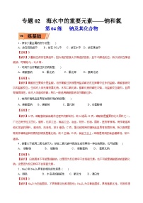 新高考化学一轮复习考点过关练习第04练 钠及其化合物（含解析）