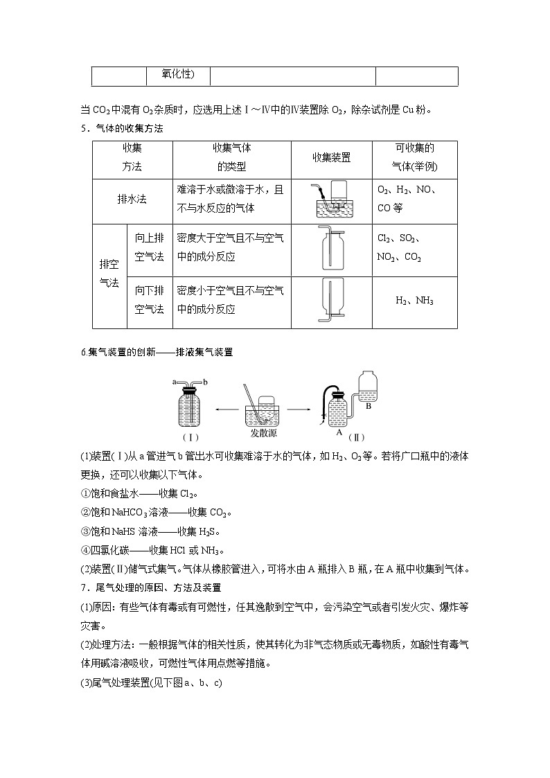 新高考化学一轮复习精品学案 第5章 第29讲　常见气体的实验室制备、净化和收集（含解析）第3页