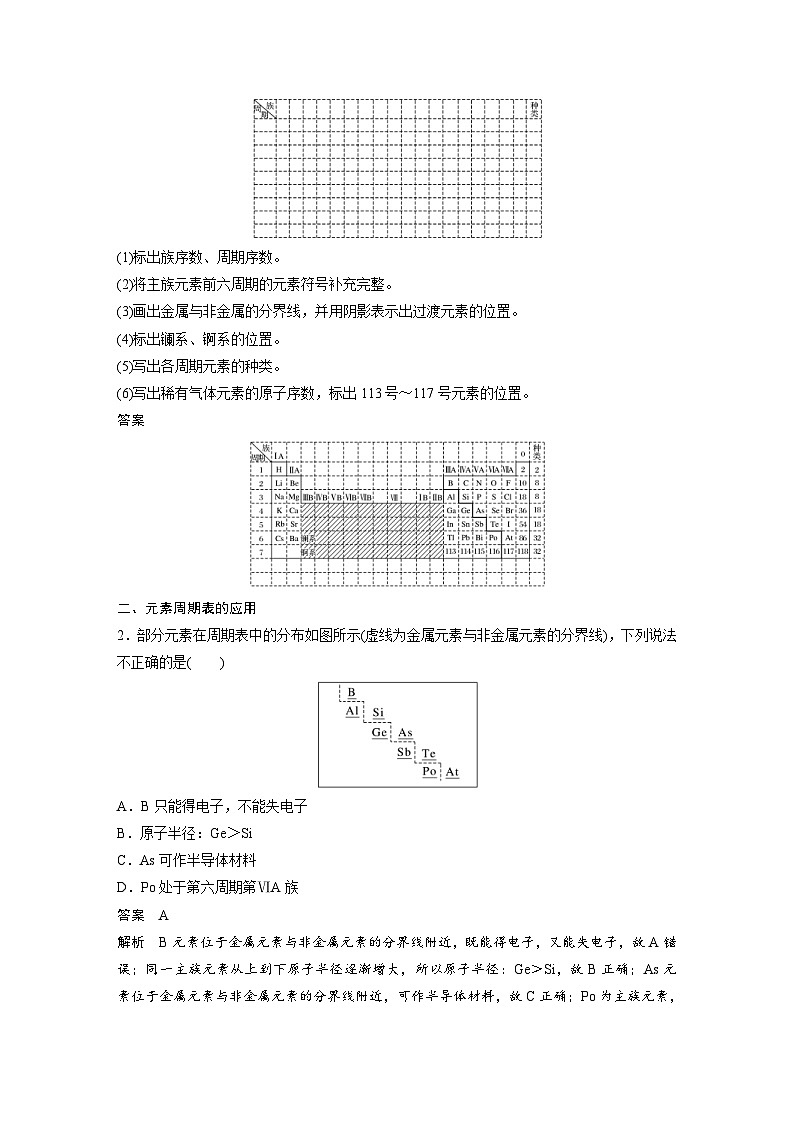 新高考化学一轮复习精品学案 第6章 第31讲　元素周期表、元素的性质（含解析）第3页