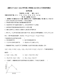 四川省成都市第七中学2023-2024学年高二上学期10月月考化学试题