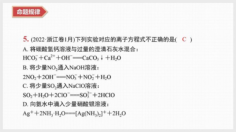 新高考化学二轮复习导学案课件　微主题2　离子反应　氧化还原反应（含解析）08