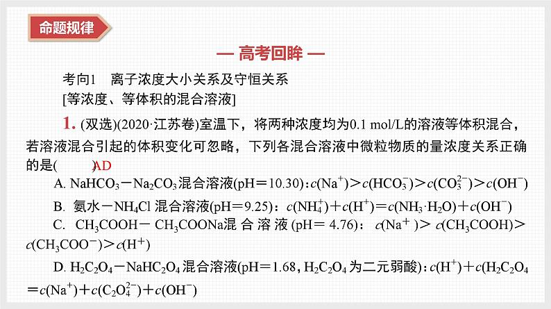 新高考化学二轮复习导学案课件　微主题7　电离平衡与盐类水解（含解析）04