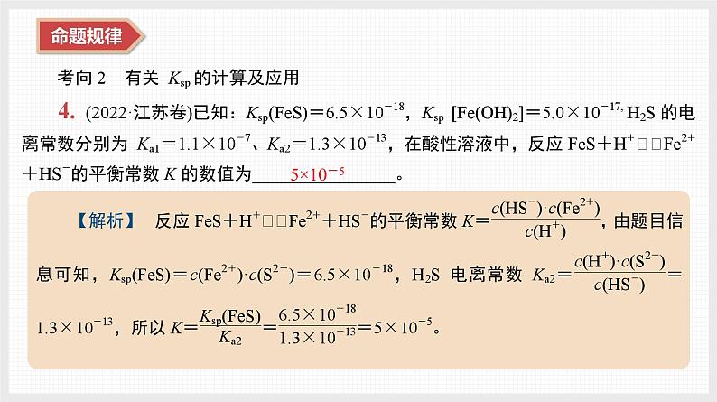 新高考化学二轮复习导学案课件　微主题8　沉淀溶解平衡（含解析）07