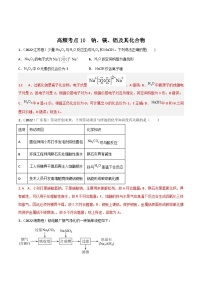 新高考化学二轮复习高频考点10 钠、镁、铝及其化合物（含解析）