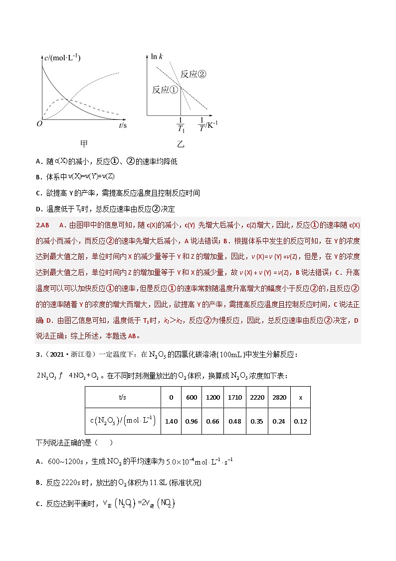 新高考化学二轮复习高频考点26 化学反应速率及影响素（含解析）第2页