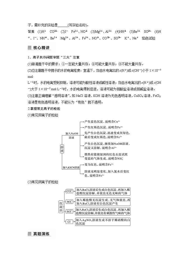 新高考化学二轮复习学案第1部分 专题突破  专题4　离子共存与离子推断（含解析）第2页