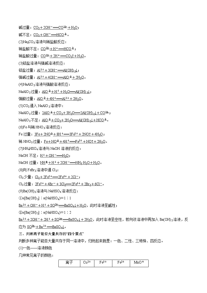 新高考化学二轮复习重难点03 离子反应（含解析）第2页