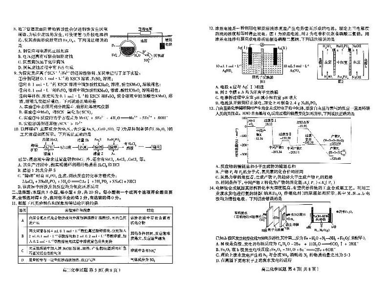 山东新高考联合质量测评2024届高三化学上学期10月联考试题（PDF版附答案）02