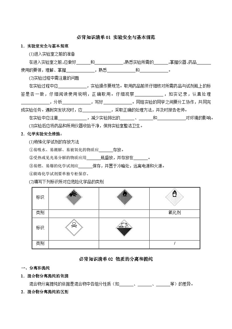 【期中单元知识点归纳】（苏教版2019）2023-2024学年高一上学期化学 必修1 专题2 研究物质的基本方法 试卷.zip02