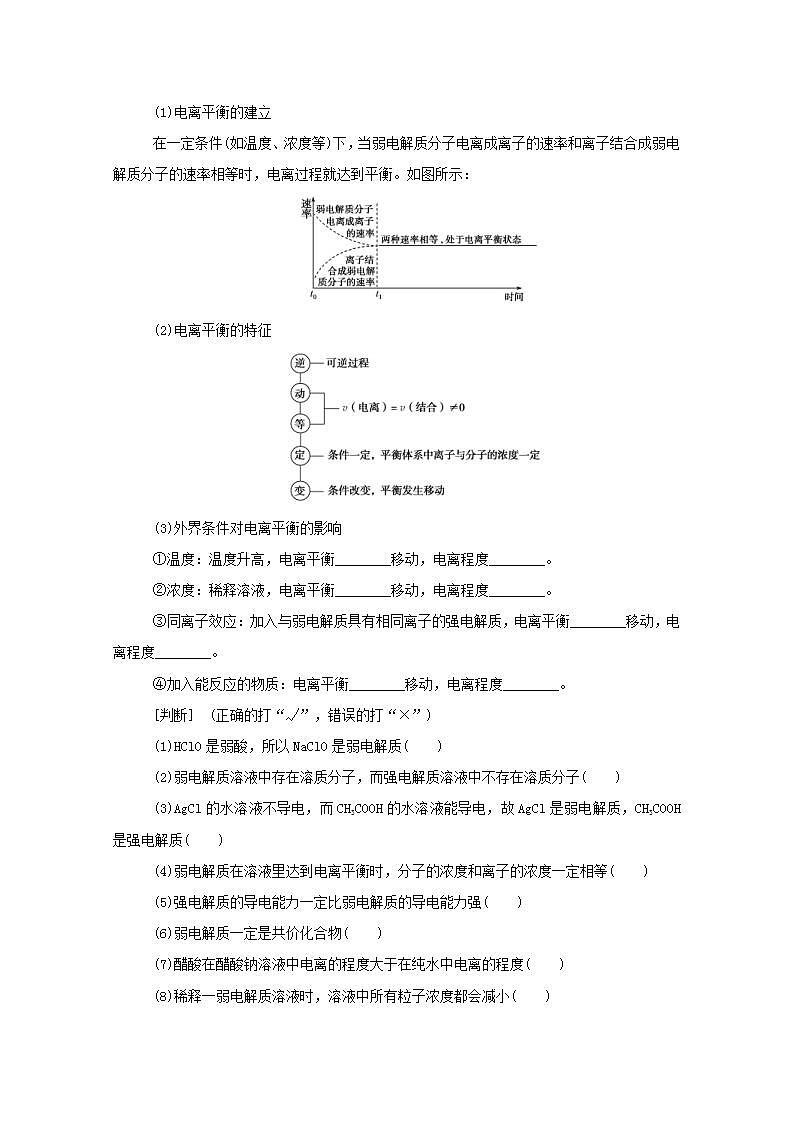 新高考化学一轮复习精品学案8.1弱电解质的电离平衡（含解析）第2页