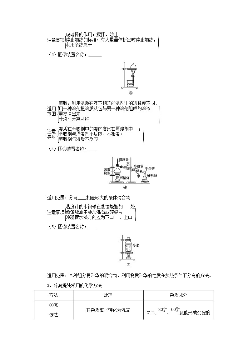 新高考化学一轮复习精品学案10.2物质的分离提纯检验与鉴别（含解析）02