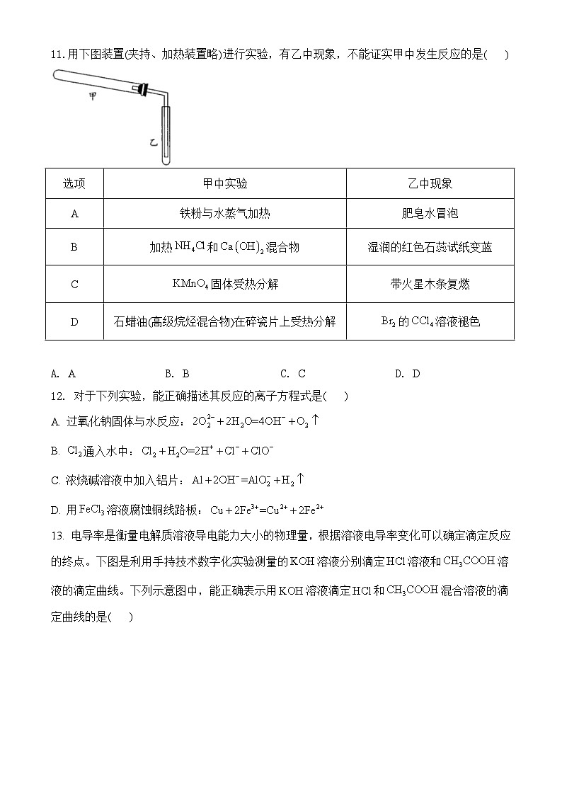 2024四川省射洪中学高三上学期10月月考试题（补习班）化学含答案02
