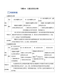 新高考化学二轮复习精品讲义专题08 元素及其化合物（含解析）