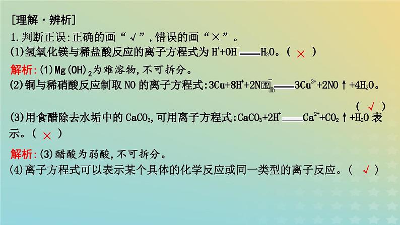 2024届高考化学复习专题离子反应课件06