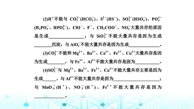 2024届高考化学复习专题离子共存课件第3页