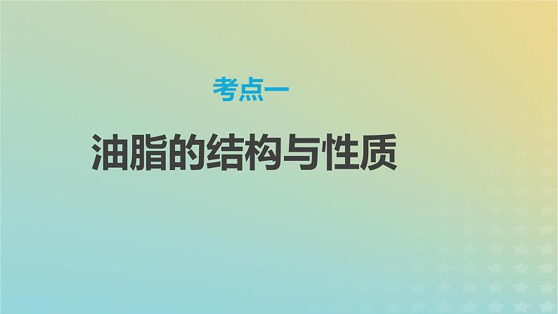 2024届高考化学一轮复习油脂生物大分子课件03