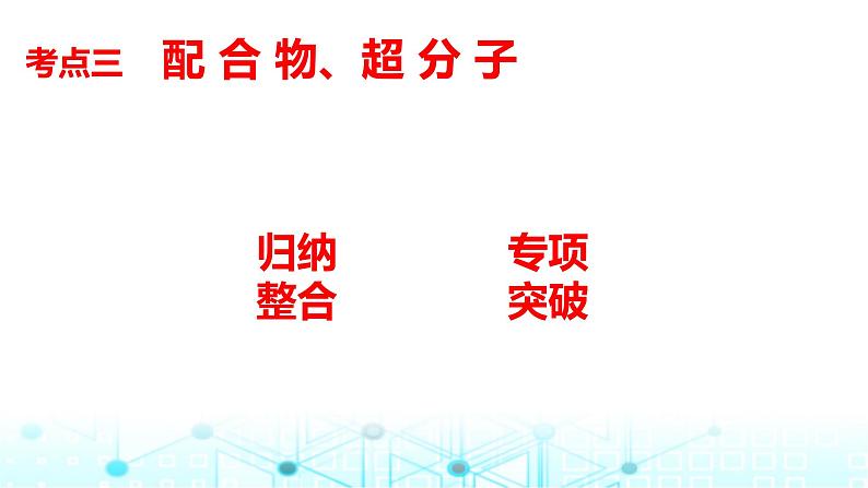 2024届高考化学一轮复习配合物与超分子课件第3页