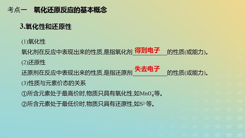 2024年高考化学一轮复习氧化还原反应基本概念课件06