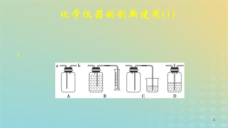 2024年高考化学一轮复习化学仪器的创新使用课件01