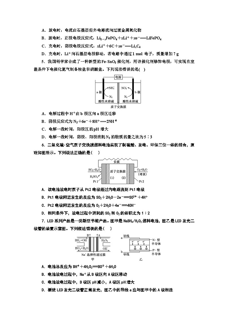 2024届高考化学一轮复习  课时跟踪检测（三十一） 电化学装置的解题模型建构（含答案）第2页