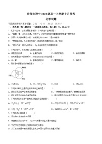 2024省哈尔滨师大附中高一上学期10月月考试题化学含答案