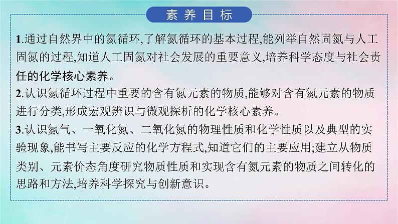 新教材2023_2024学年高中化学第3章物质的性质与转化第3节第1课时自然界中的氮循环氮气和氮的氧化物课件鲁科版必修第一册02