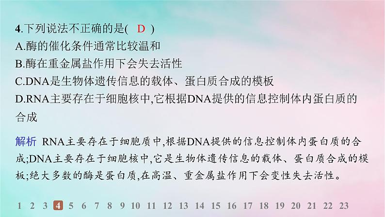 新教材2023_2024学年高中化学第4章生物大分子第3节核酸分层作业课件新人教版选择性必修3第5页