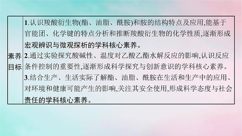 新教材2023_2024学年高中化学第3章烃的衍生物第4节羧酸羧酸衍生物第2课时羧酸衍生物课件新人教版选择性必修303