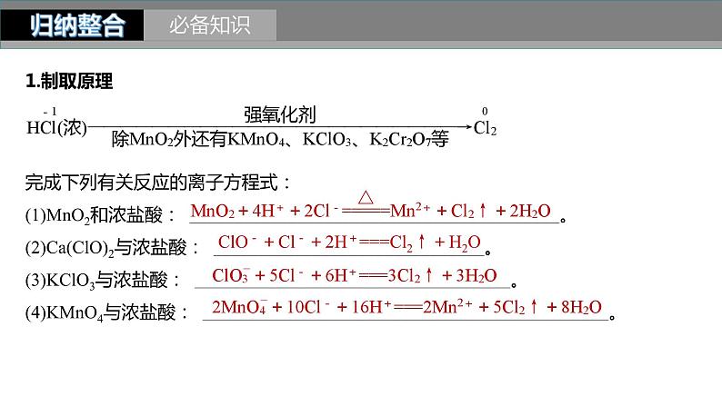 新高考化学一轮复习精品课件 第5章 第20讲　氯气的实验室制法及应用 (含解析)02