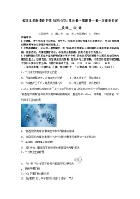 江苏省泗阳县实验高级中学2023-2024学年高一上学期第一次调研测试化学试卷（Word版含答案）