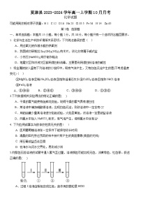 山东省德州市夏津县2023-2024学年高一上学期10月月考化学试题（Word版含答案）