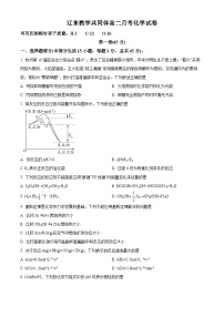 2024辽宁省辽东教学共同体高二上学期10月月考试题化学含解析