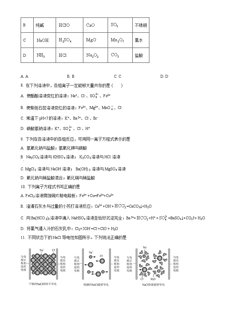 2024辽宁省名校联盟高一上学期10月联合考试化学试题含答案03