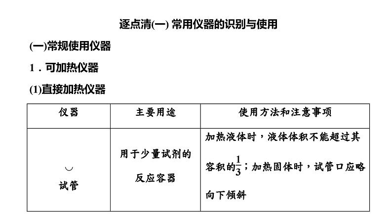 2024届高考一轮复习 第十章 化学实验 第1讲 常用仪器和实验基本操作课件PPT第3页