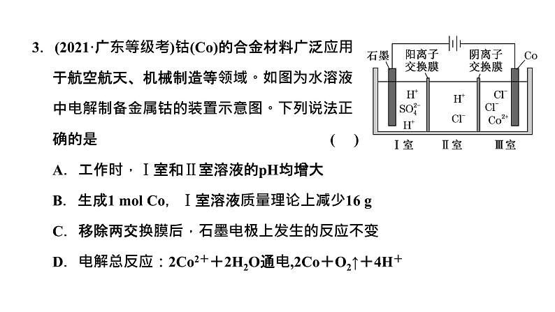 2024届高考一轮复习 第六章 化学反应与能量 第6讲 含交换膜的电化学装置在生产生活中的应用课件PPT第7页