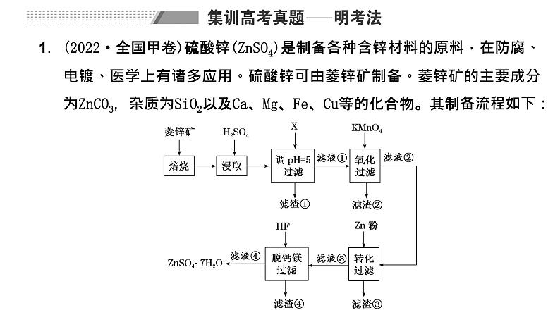 2024届高考化学一轮复习 第三章 金属及其化合物 第5讲 无机化学工艺流程解题策略课件PPT第2页