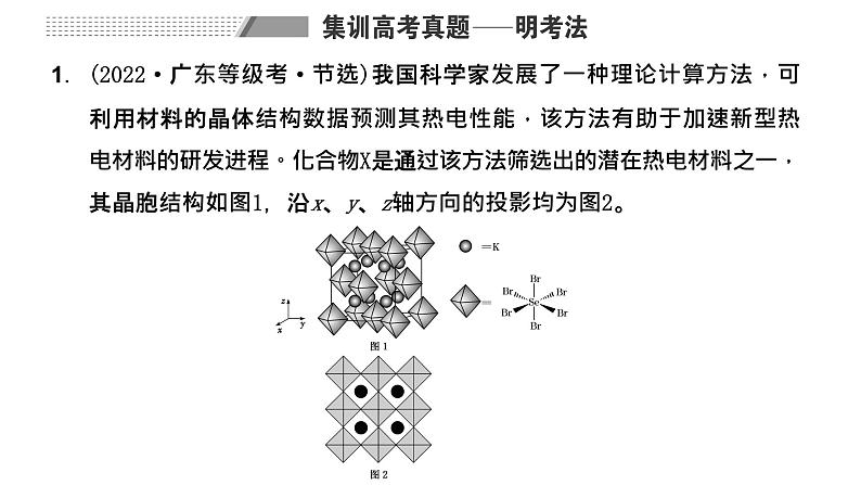 2024届高考一轮复习 第五章 物质结构与性质 元素周期律 第7讲 晶胞的有关参数计算及投影图课件PPT第2页