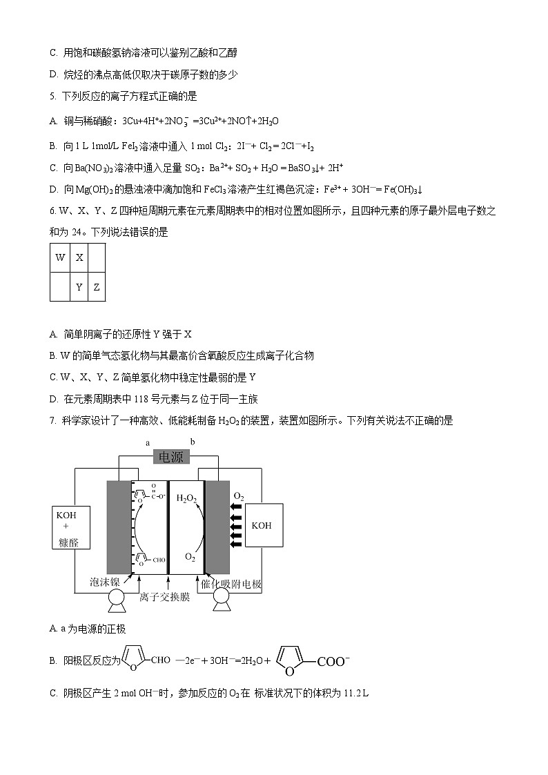 四川省绵阳南山中学2023-2024学年高三上学期10月月考理科综合化学试题无答案第2页