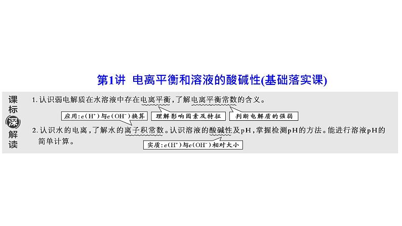 2024届高考一轮复习 第八章 水溶液中的离子反应与平衡 第1讲 电离平衡和溶液的酸碱性课件PPT02