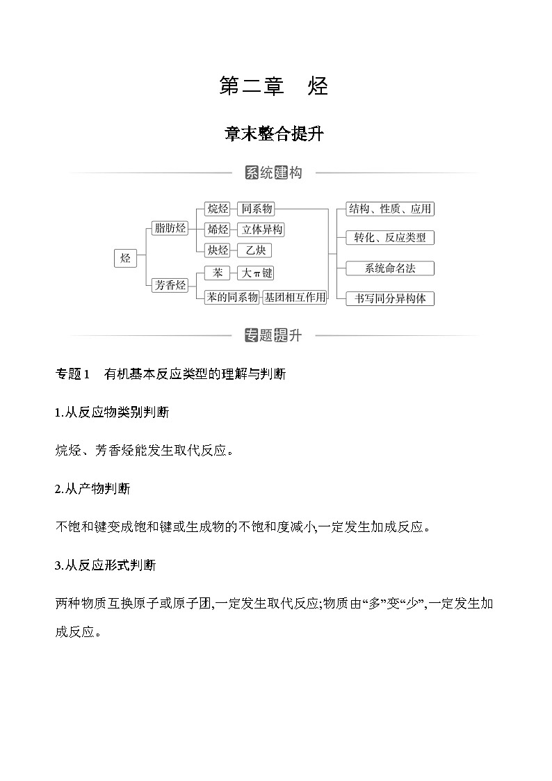 人教版高中化学选择性必修3第二章章末整合提升练含答案第1页
