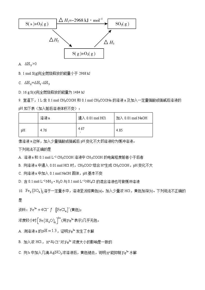 北京市北京师范大学附属实验中学2022-2023学年高二上学期期中化学试题无答案第3页
