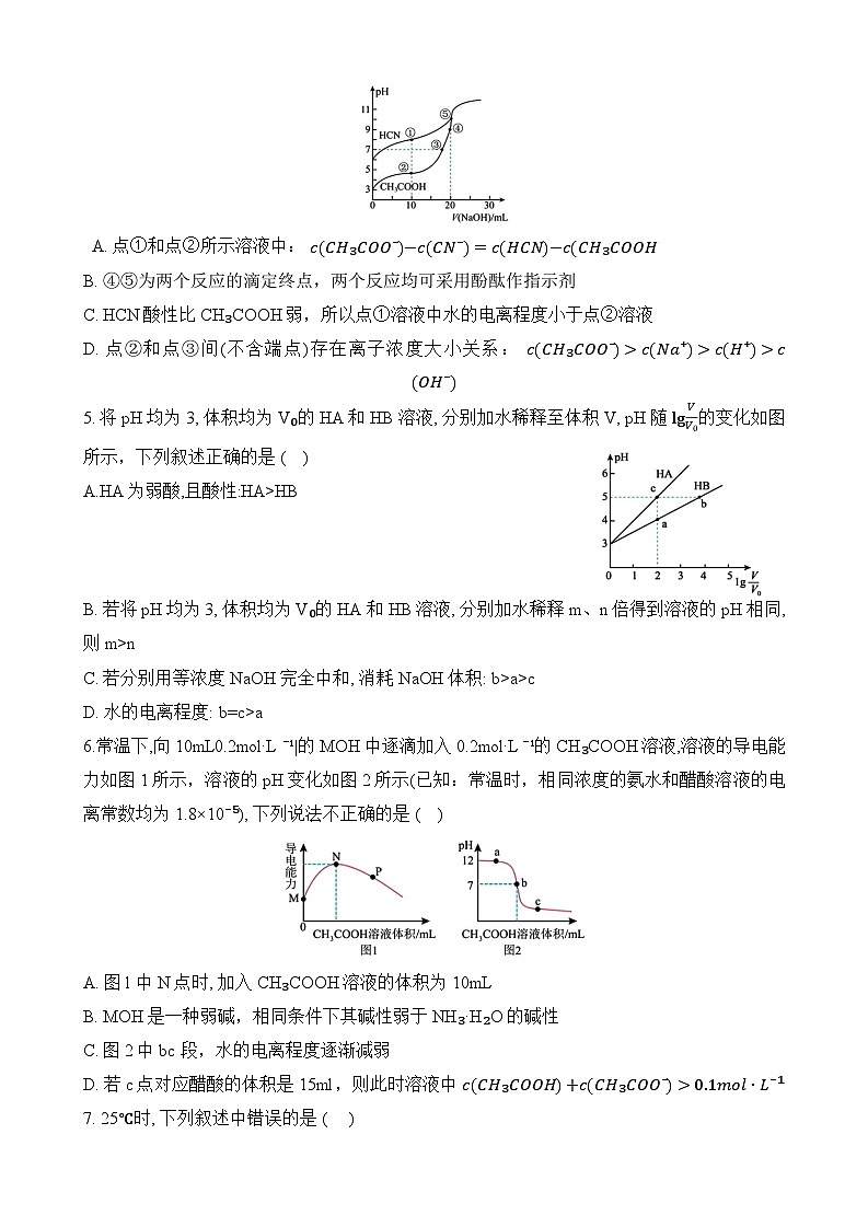 河北省保定市部分高中2023-2024学年高二上学期10月月考化学试卷第2页