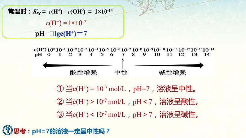 3.2.2   溶液的酸碱性与pH的计算课件2023-2024学年上学期高二化学人教版（2019）选择性必修1第7页