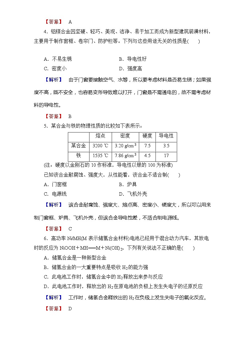 2022年高二化学选修1寒假学业分层测评09+Word版含解析第2页
