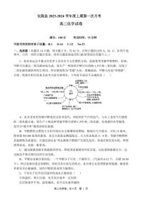 四川省南充市仪陇县2023-2024学年高二上学期10月第一次月考化学试卷（PDF版含答案）