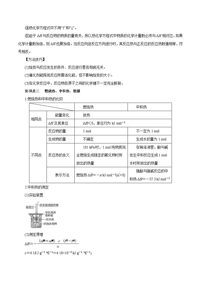新教材高考化学一轮复精品讲义第15讲化学反应的热效应（含解析）第3页